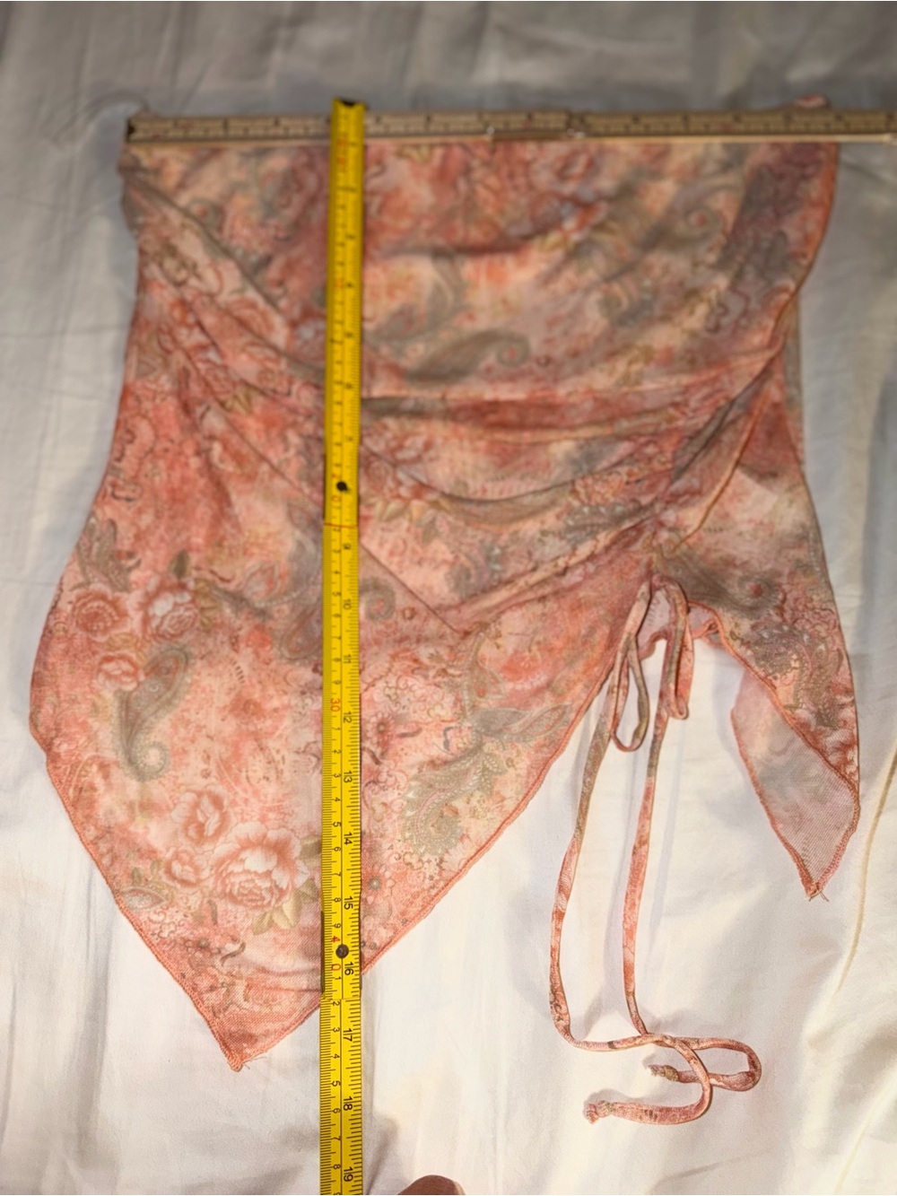 See You Monday peach paisley and floral mesh tube 2 piece dress - Picture 12 of 14